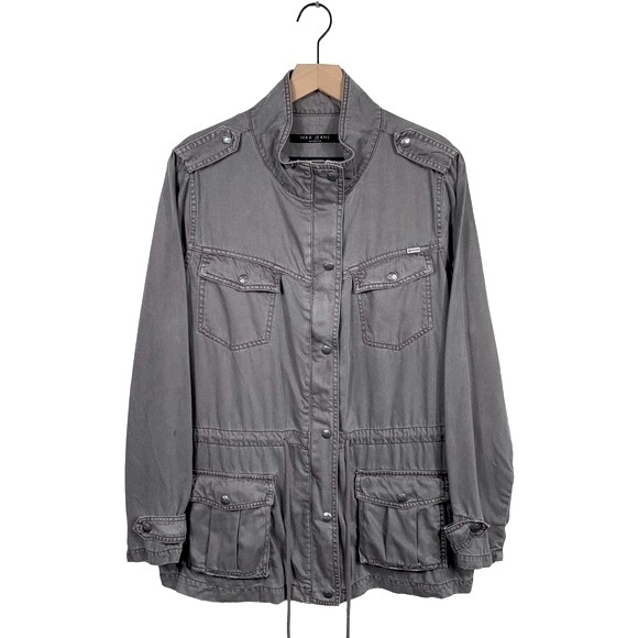 Anthropologie Jackets & Blazers - Max Jeans Gray Tencel Utility Jacket